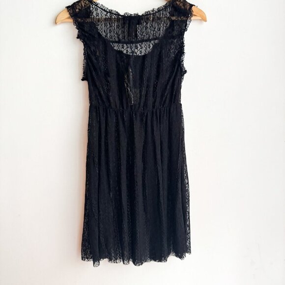 Vintage Request Black Lace Babydoll Chemise Top S NWT - Picture 5 of 7